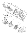 Dodge Ram 1500 Brake Caliper Bracket Diagram - 5080557AB