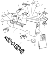 Chrysler PT Cruiser Center Console Base Diagram - 1AC941KAAC