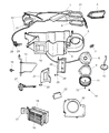Dodge Durango Blend Door Actuator Diagram - 5210111AB