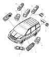 Jeep Power Window Switch Diagram - 68029178AA