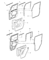 Jeep Wrangler Window Run Diagram - 55395728AE