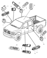 Dodge Ram 2500 Door Lock Switch Diagram - 56049804AA