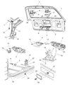 Jeep Cherokee Trunk Lid Latch Diagram - 55235643AB