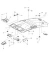 2012 Dodge Challenger Sun Visor Diagram - 1MA03XDVAA