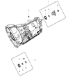 Ram Automatic Transmission Output Shaft Seal Diagram - 68261371AA