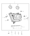 Ram Headlight Diagram - 68316080AD