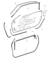 Chrysler Crossfire Weather Strip Diagram - 5174507AA
