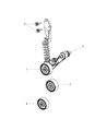 Jeep Compass A/C Idler Pulley Diagram - 68027648AA