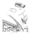 2018 Ram 3500 Car Mirror Diagram - 68365832AA