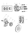 Chrysler Prowler Brake Caliper Bracket Diagram - 4786750