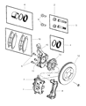 Chrysler Pacifica Brake Caliper Bracket Diagram - 68032691AA