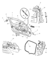 Jeep Grand Cherokee Trunk Lid Latch Diagram - 55136742AD