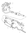 2001 Dodge Durango Muffler Diagram - E0052223AA