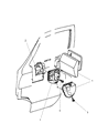 1997 Dodge Ram Wagon Car Mirror Diagram - 55076879AA