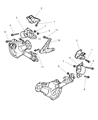 2000 Dodge Dakota Transmission Mount Diagram - 52020471AB