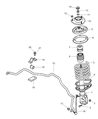 Dodge Stratus Sway Bar Link Diagram - MR333763