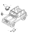 Jeep Wrangler Air Bag Control Module Diagram - 56010300AC