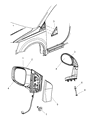2009 Dodge Grand Caravan Car Mirror Diagram - 1AB731RHAA