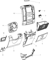 2012 Ram 1500 Glove Box Diagram - 5XW99BD3AA