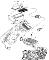 Dodge Dakota Air Intake Coupling Diagram - 53032642AA