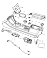 Chrysler Sebring Center Console Base Diagram - 1GM581DBAA