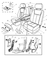 2005 Dodge Dakota Seat Cover Diagram - 1BJ801D5AA