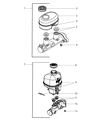 Ram 2500 Brake Master Cylinder Diagram - 5179892AA