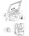 2005 Dodge Dakota Door Latch Assembly Diagram - 55359795AB