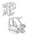 Jeep Grand Cherokee Door Hinge Diagram - 55369192AC