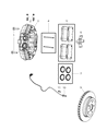 2008 Jeep Grand Cherokee Brake Caliper Diagram - 68002195AA