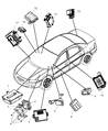 Dodge Stratus ABS Control Module Diagram - 5102525AA