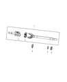 2009 Jeep Wrangler Axle Shaft Diagram - 68017183AB