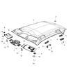 Chrysler Sun Visor Diagram - 5PJ80ML2AC