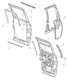 Dodge Ram 3500 Door Seal Diagram - 55276165AH