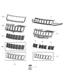 2017 Jeep Grand Cherokee Grille Diagram - 68264296AA