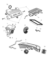 2008 Jeep Grand Cherokee Air Intake Coupling Diagram - 53013887AB