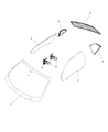 Dodge Challenger Windshield Diagram - 68253419AB