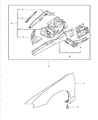 Dodge Avenger Fender Diagram - MR296919