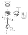 Jeep Wrangler Piston Ring Set Diagram - 68366109AA