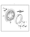 Jeep Wrangler Parking Brake Shoe Diagram - 68003589AA