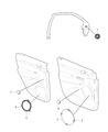 2017 Jeep Grand Cherokee Car Speakers Diagram - 68043034AB