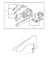 1997 Chrysler Sebring Wheelhouse Diagram - MR273375