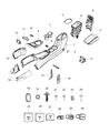 Jeep Compass Center Console Base Diagram - 6GN90LX5AE