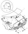 Chrysler Sebring Hood Hinge Diagram - 4724321