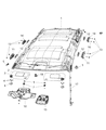 2014 Jeep Grand Cherokee Sun Visor Diagram - 1LS25DX9AE