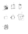 Chrysler 200 Air Bag Control Module Diagram - 68264878AA