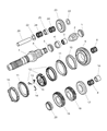 Dodge Ram 2500 Transfer Case Output Shaft Snap Ring Diagram - 5011358AA