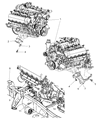 2008 Dodge Ram 1500 Engine Mount Bracket Diagram - 55366770AC