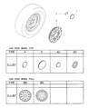 2000 Chrysler Sebring Wheel Cover Diagram - MR798353