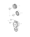 Ram A/C Idler Pulley Diagram - 68483661AA